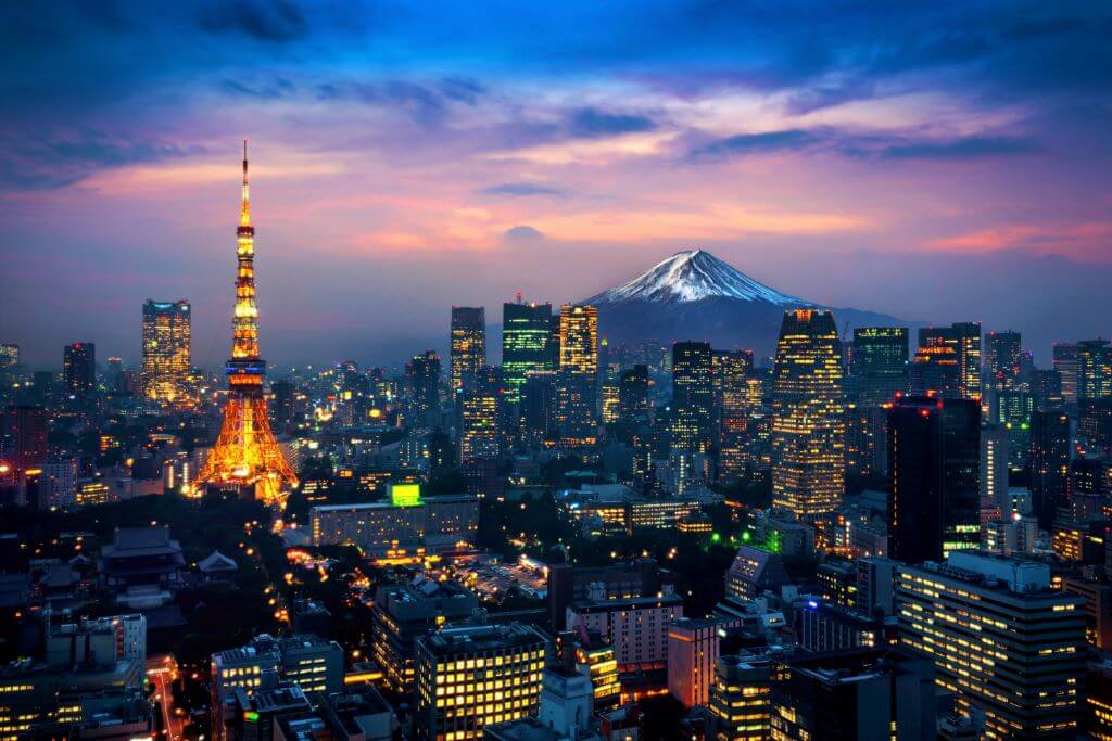 Paisaje-urbano-tokio-montana-fuji-japon